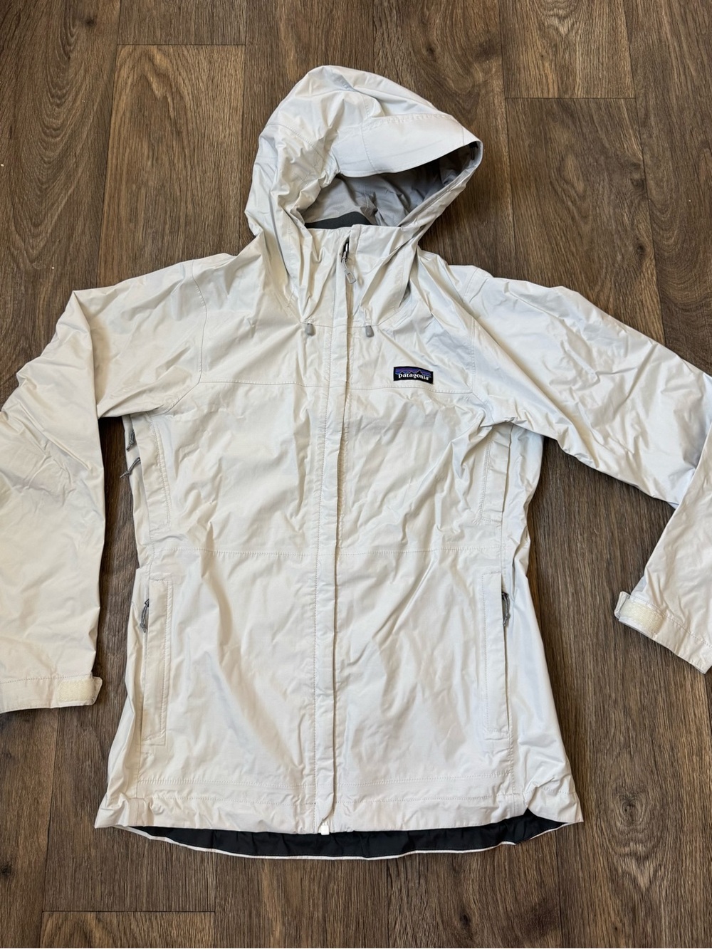 Patagonia Torrentshell H2No Waterproof Hooded Full Zip Rain Jacket White XS